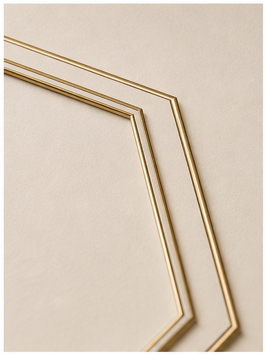 Architectural gold frame detail